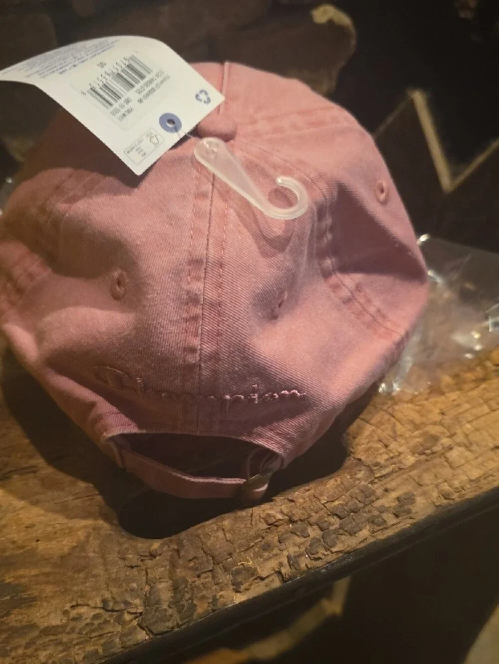 Champion Dusty Pink Baseball Cap with Front Logo Patch